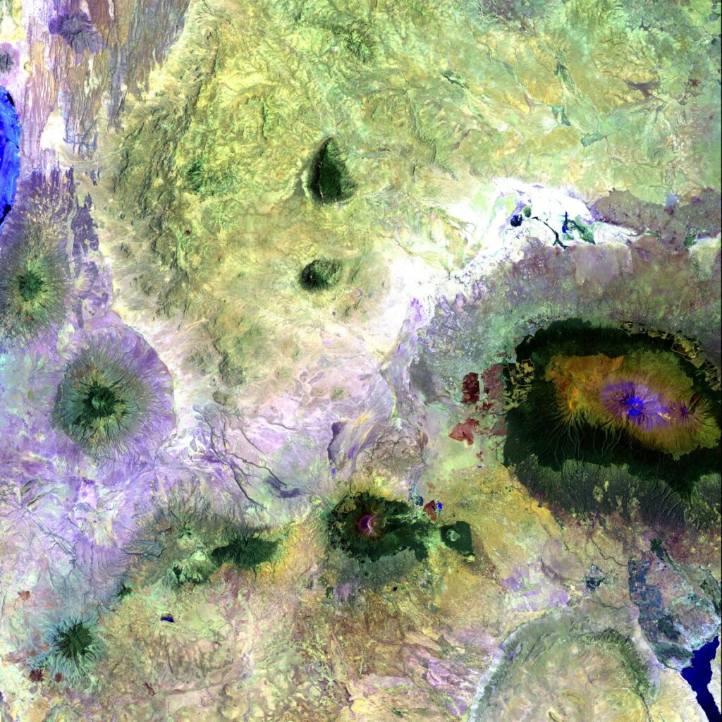 a satellite image of a large area of land