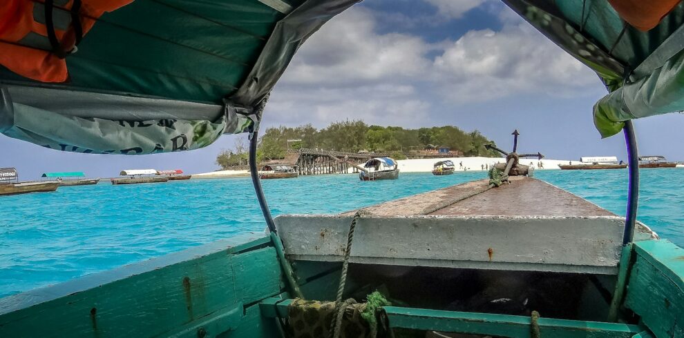 a view of the ocean from a boat